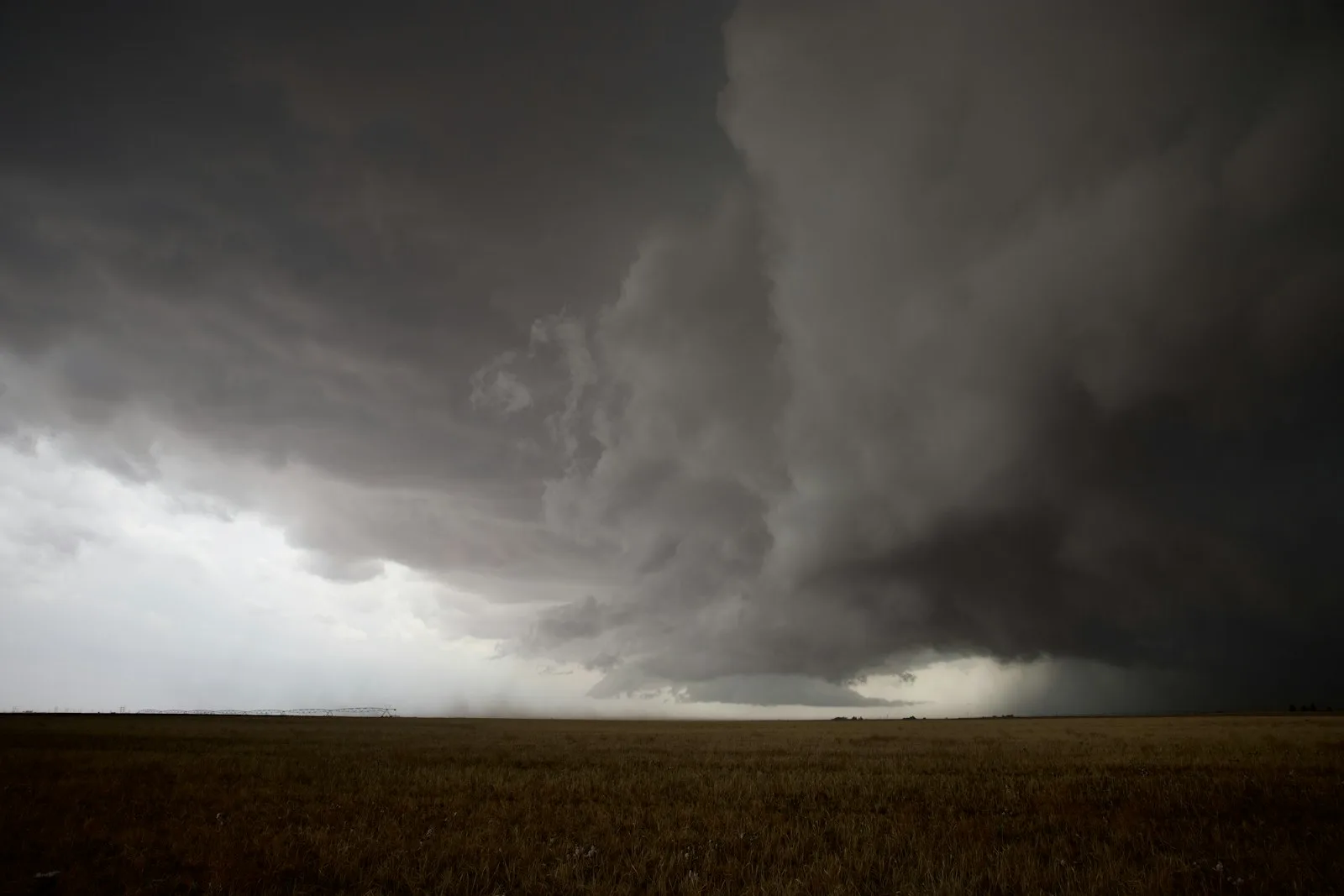 Storm clouds over a wheat field near Brownfield, Texas. Illustrative photography, not a local listing.
